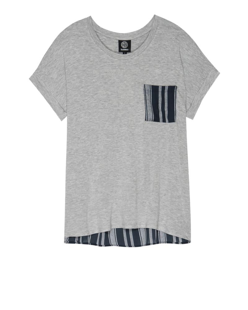 Front of plus size Andi Mixed-Media Tee by BOBEAU | Dia&Co | dia_product_style_image_id:118578